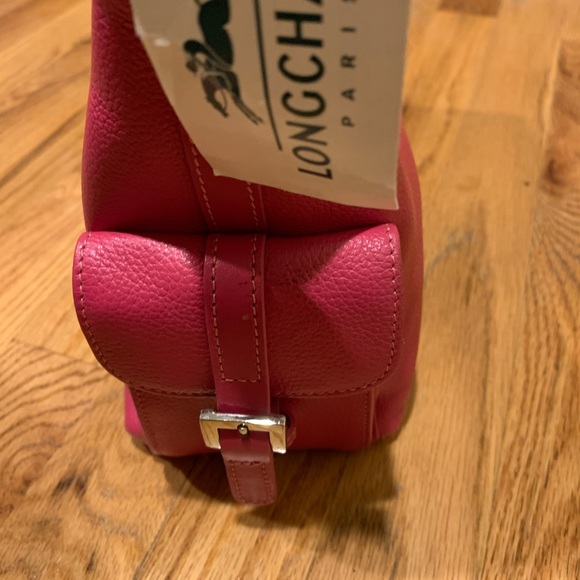 Magenta Leather Longchamp Hobo Bag - Picture 7 of 8